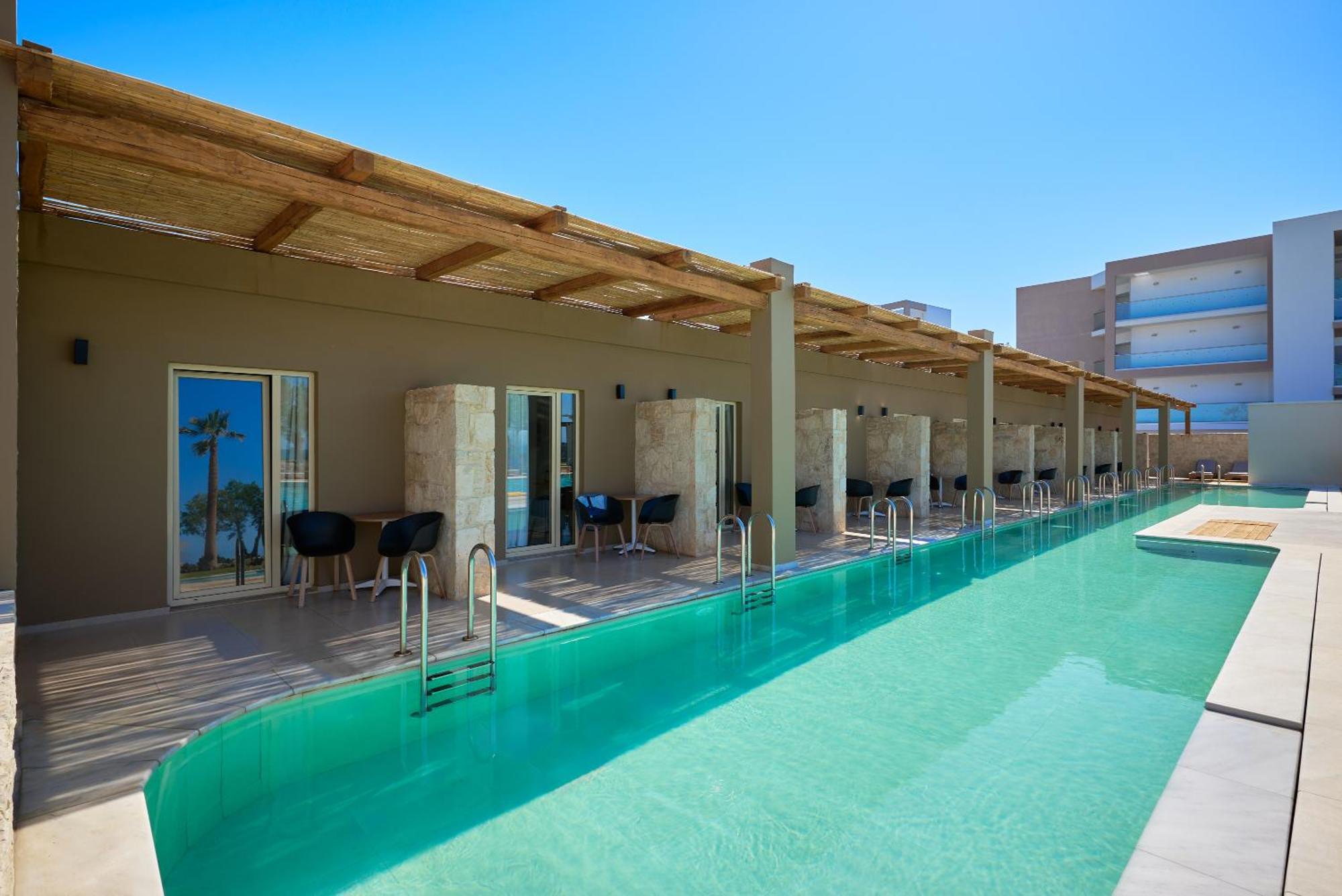Malia Bay Beach Hotel & Bungalows Exterior foto